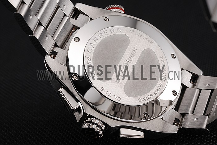 Tag Heuer Carrera Tachymeter Bezel White Dial Stainless Steel Strap