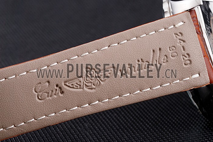 Breitling Navitimer Brown Leather Strap White Dial