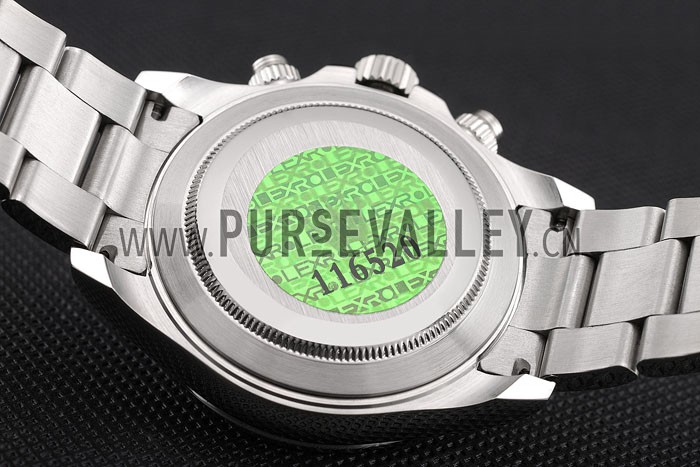 Swiss Rolex Daytona Stainless Steel Bracelet Black Dial 80296