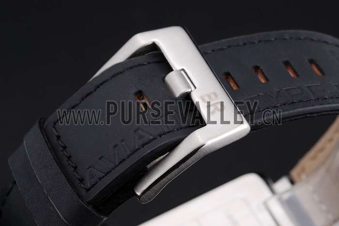 Bell and Ross BR 03-94 Black Dial Silver Case Black Leather Strap