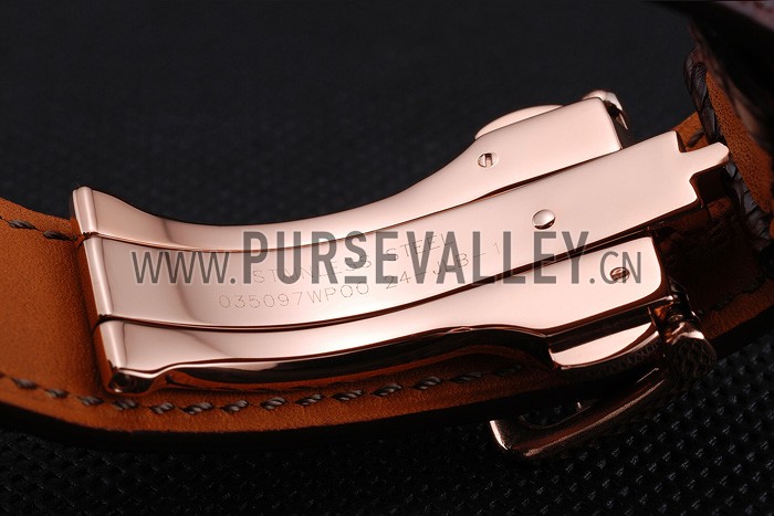 Hermes Heure H White Dial Gold Case Brown Leather Strap