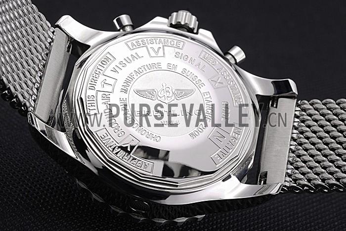 Swiss Breitling Professional Chronospace Black Dial Stainless Steel Case And Bracelet 622874