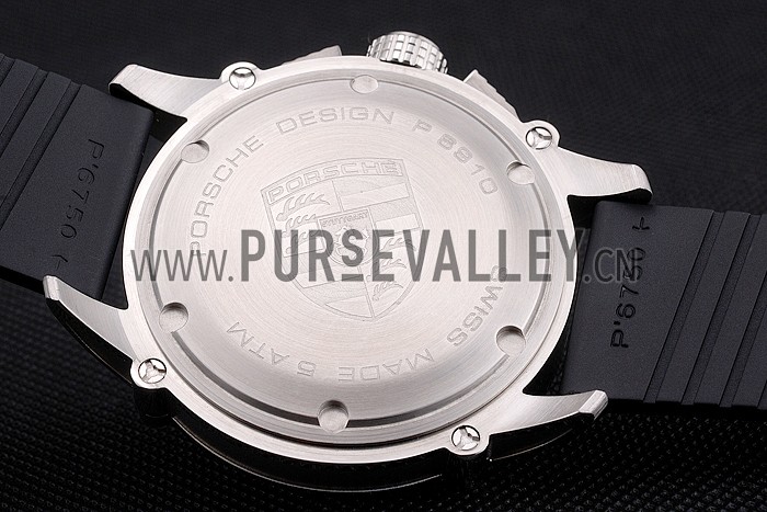 Porsche Design Indicator Black Dial Stainless Steel Case Black Rubber Strap