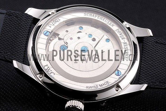 IWC Pilot Tourbillon Black Dial Stainless Steel Case Black Textile Strap