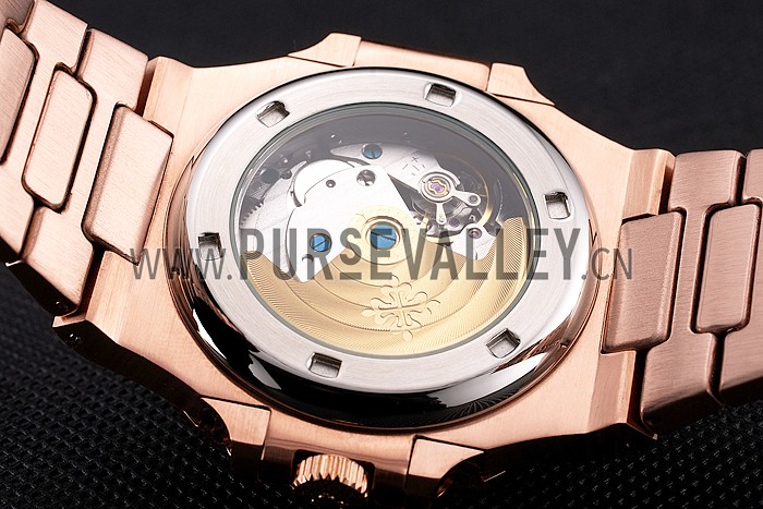 Patek Philippe Nautilus Gray Dial Rose Gold Case And Bracelet