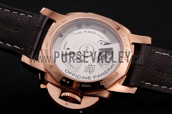 Swiss Panerai Luminor Marina 1950 3 Days Oro Rosso Brown Dial Rose Gold Case Brown Leather Strap