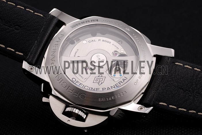 Swiss Panerai Luminor Marina 1950 3 Days Brown Dial Stainless Steel Case Black Leather Strap