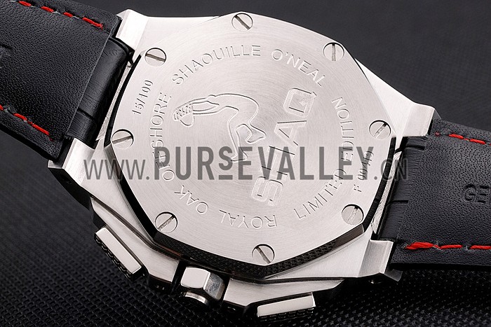 Audemars Piguet Royal Oak Offshore Shaquille O'Neal White Dial Stainless Steel Case Black Leather Strap