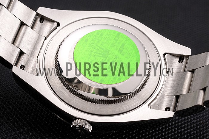 Swiss Rolex Datejust Black Dial Dimond Hour Marks Stainless Steel Case And Bracelet