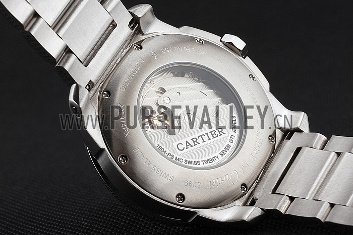 Cartier Calibre De Cartier Small Seconds White Dial Stainless Steel Case And Bracelet