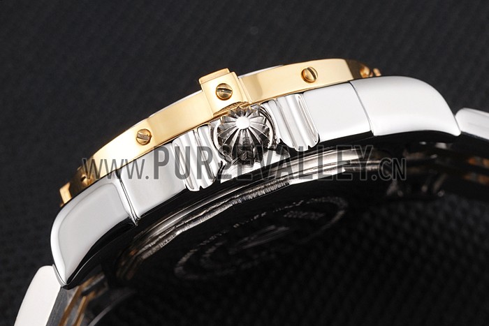 Breitling Colt Lady Light Blue Dial Diamond Hour Marks Gold Bezel Stainless Steel Case Two Tone Bracelet