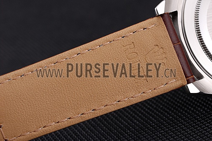 Rolex Daytona Stainless Steel Case White Dial Brown Leather Strap