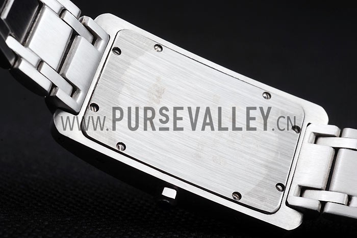 Cartier Tank Americaine 37mm White Dial Stainless Steel Case And Bracelet