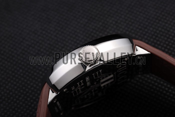 Gucci Brown Rubber Band White Round Dial 2165-296