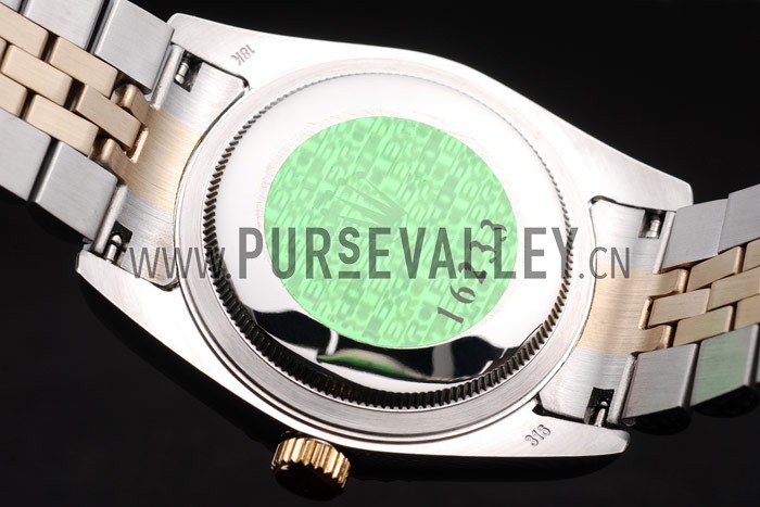 Rolex DateJust Two Tone Stainless Steel 18k Gold Plated Silver Dial 98084