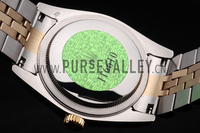 Rolex DateJust Two Tone Stainless Steel 18k Gold PlatedGold Dial