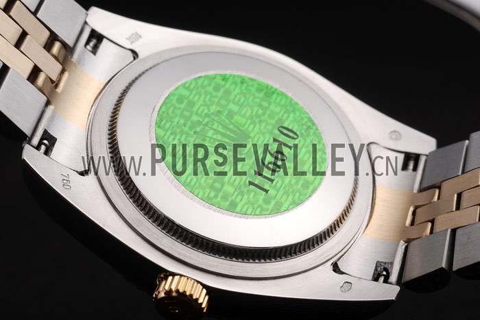 Rolex DateJust Two Tone Stainless Steel 18k Gold Plated Silver Dial 98085