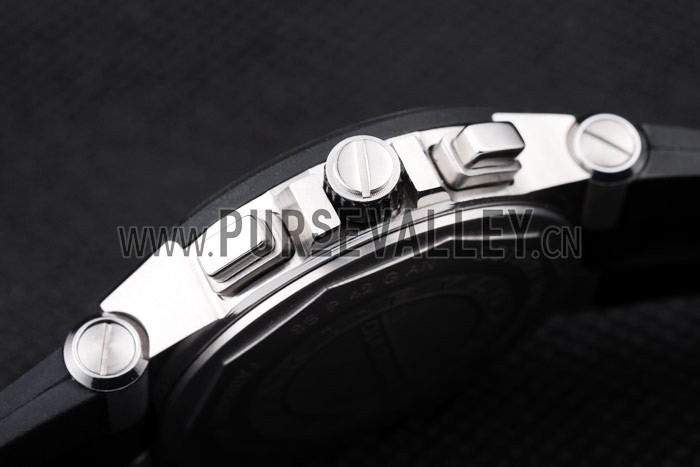 Bvlgari Diagono 36mm White Dial Stainless Steel Case With Diamonds Black Rubber Bracelet