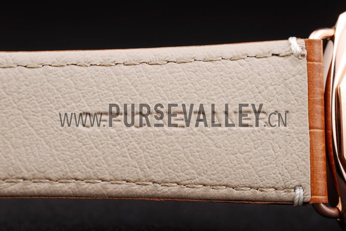 Panerai Radiomir Rose Gold Case Black Dial Brown Leather Strap 98136