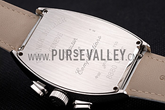 Franck Muller Casablanca White Croco Leather Strap White Dial 80281