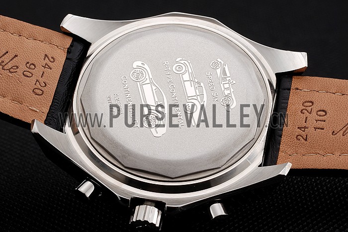 Breitling Bentley Mulliner Tourbillon Yellow Dial Stainless Steel Case Black Leather Strap 622730