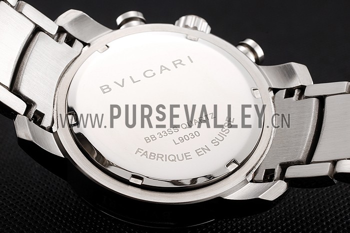 Bvlgari Diagono 46mm Black Dial Stainless Steel Case Ceramic Bezel Steel Bracelet