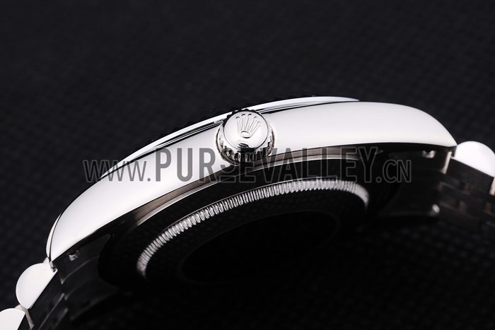 Rolex Datejust White Radial Dial Ribbed Bezel 7478