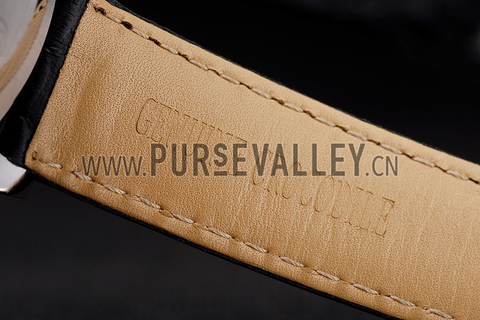 Rolex Daytona Stainless Steel Case Blue Dial Black Leather Strap