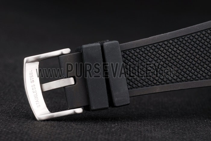 Emporio Armani Classic Black Rubber Strap Black Ceramic Bezel