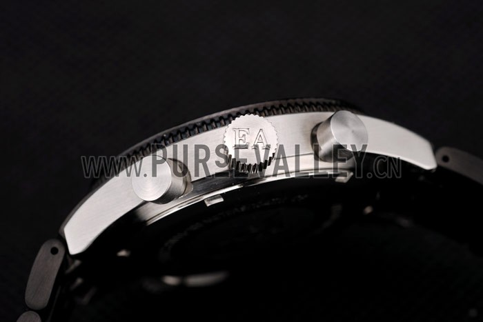 Emporio Armani Sportivo Black Ion Plated Bezel Black Dial Chronograph