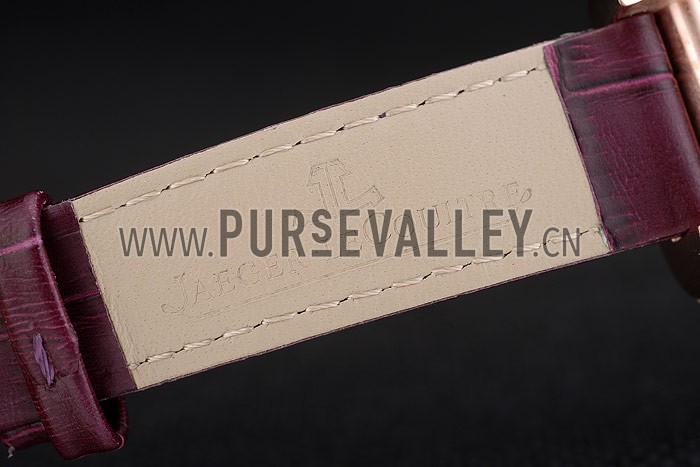 Jaeger le Coultre Reverso Squadro Lady Brown Leather Strap White Dial 41965