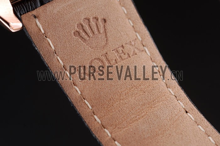 Rolex Daytona Black Ceramic Bezel Brown Dial Black Leather Strap 41975