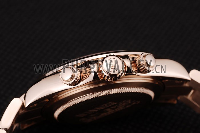 Rolex Daytona Rose Gold Plated Stainless Steel Bezel Rose Gold Dial