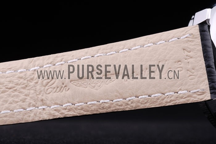 Breitling Bentley Chronograph Black Dial Black Leather Strap