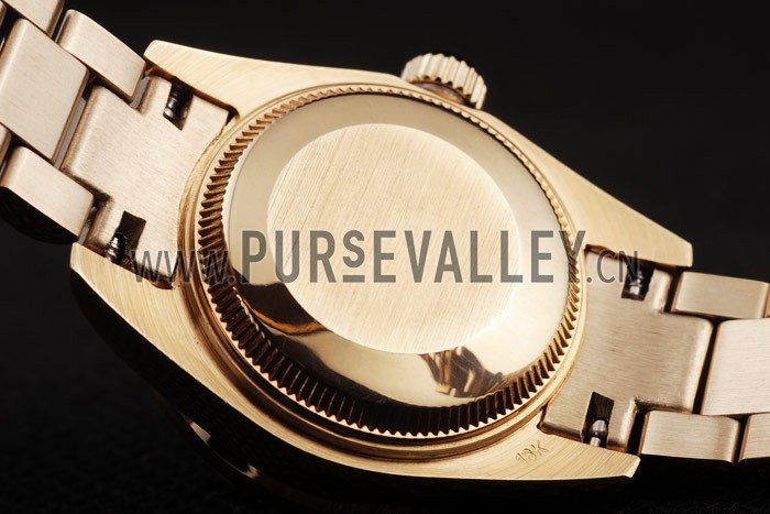 Rolex Datejust 18k Yellow Gold Plated Stainless Steel Diamond Plated 98076