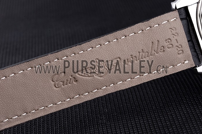 Breitling Chronomat 13 Stainless Steel Case Black Dial Black Leather Bracelet 622237