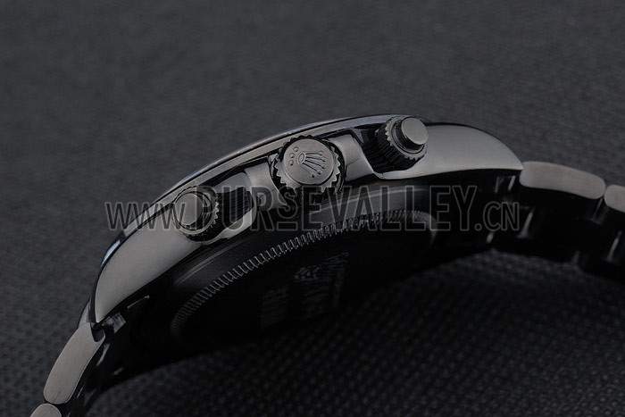 Rolex Daytona Black Ion Plated Tachymeter Black Stainless Steel Strap Black Dial 80247