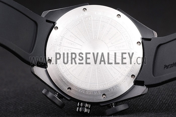Porsche Regulator Power Reserve Black Case White Dial