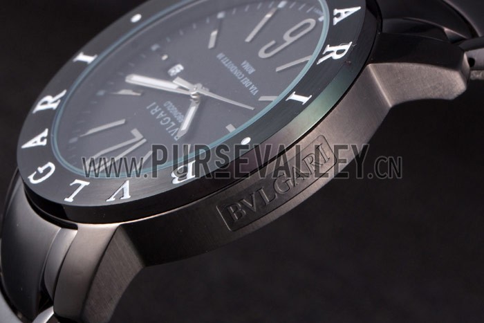 Bvlgari Bvlgari 42mm Black Dial Black Steel Case Black Steel Bracelet