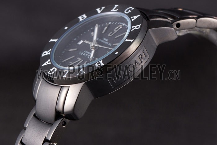 Bvlgari Bvlgari 27mm Black Dial Black Steel Case Black Steel Bracelet