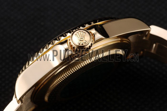 Rolex GMT Master II Gold Colored Ceramic Bezel Gold Dial Tachymeter