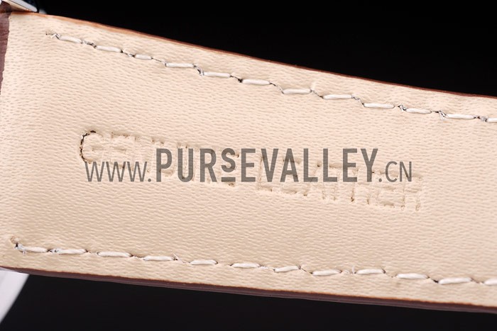 Tag Heuer SLR Brushed Stainless Steel Case Silver Dial Brown Leather Strap