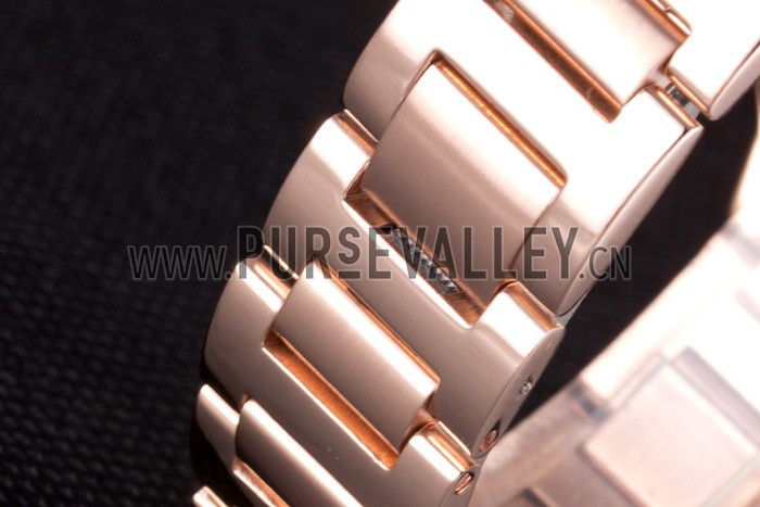 Cartier Ballon Bleu 42mm White Dial Diamonds Pink Gold Case And Bracelet