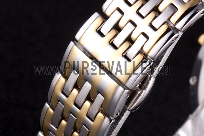 Piaget Traditional Gold Case Double Studded Minute Markers White Dial