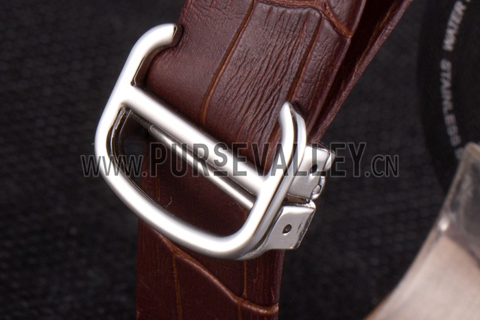 Cartier Ballon Bleu Brown Leather Strap 621448