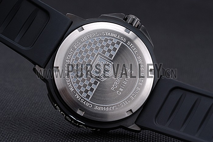 Tag Heuer Formula One Grande Date Black Dial Rubber Bracelet 622275