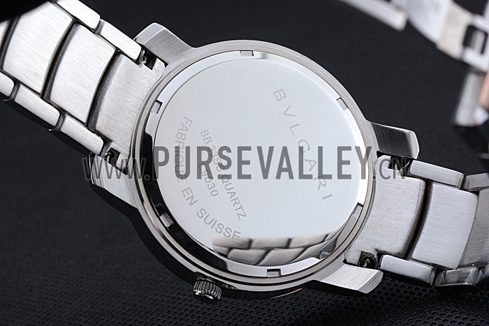 Bvlgari Bvlgari 42mm White Dial Stainless Steel Case Rose Gold Bezel Two Tone Bracelet