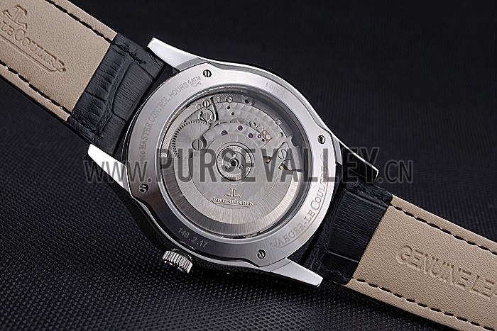 Jaeger LeCoultre Rendez-Vous Night And Day White Dial Black Leather Bracelet 622082