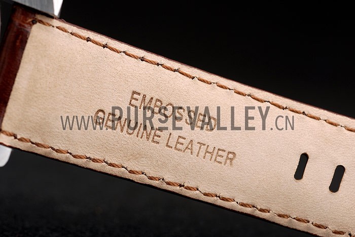 Emporio Armani Meccanico Brown Leather Strap Open Dial 98249