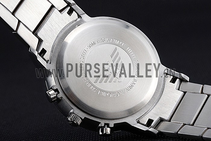 Emporio Armani Classic Chronograph Dark Blue Dial Stainless Steel Bracelet 622338